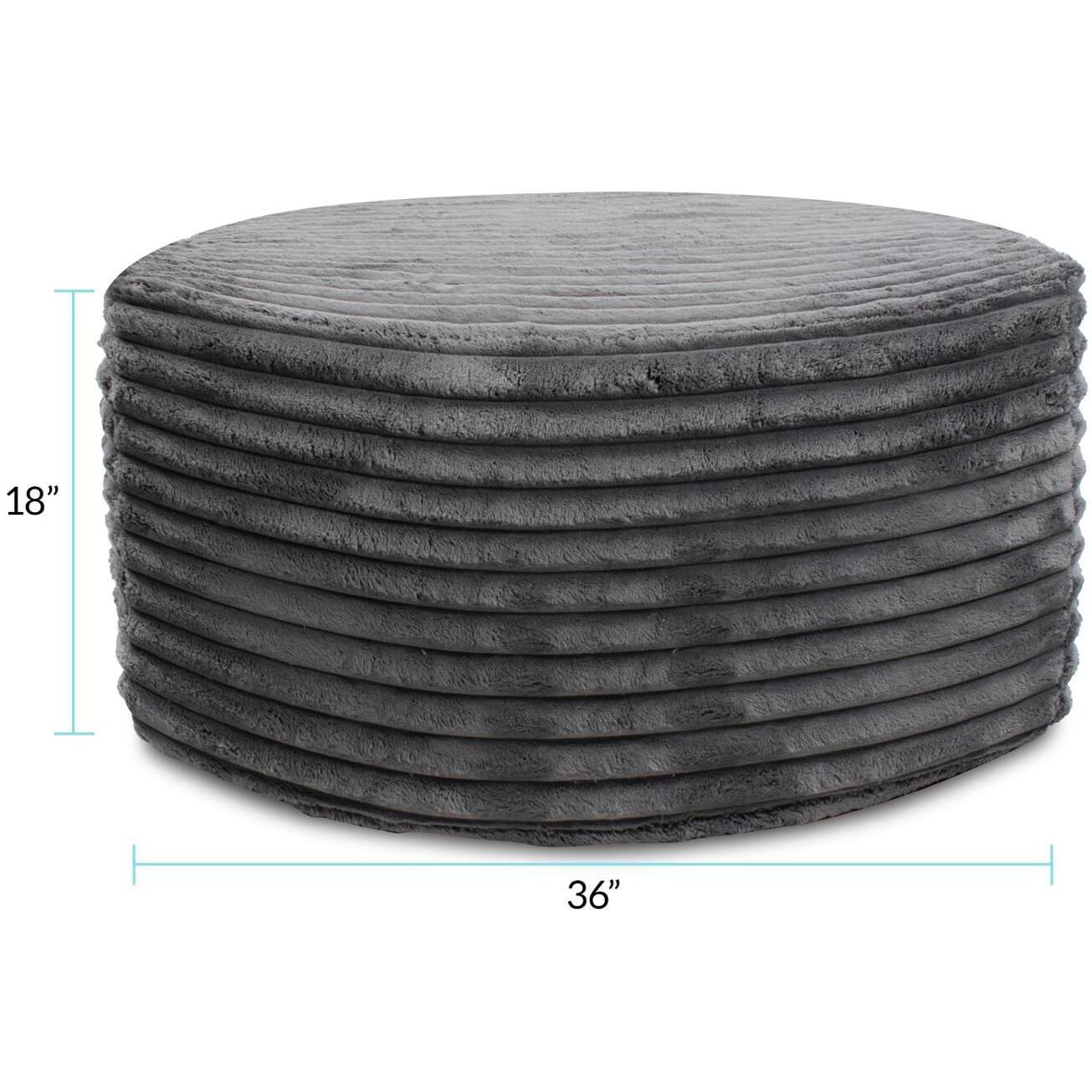 Shar Pei Universal 18 inch Charcoal Ottoman